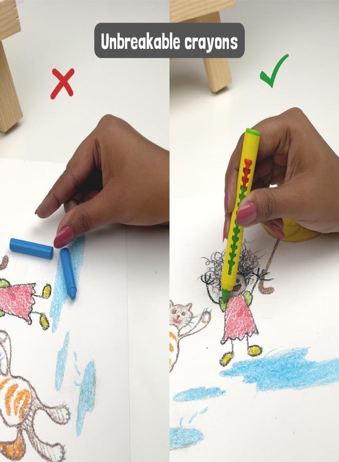 Stic 25 Retractable Crayons Toddler Grip Unbreakable Set Washable Erasable Twistable Colour Non Toxic Edible Grasp Finger Block Drawing 1 2 3 Year Old Toy Beginner Baby Safe Return Gift Kids Birthday - Image 3